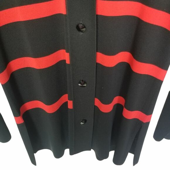 Exclusively Misook Womens Striped Cardigan Jacket Sz S Old Money Preppy Classic - Picture 3 of 8